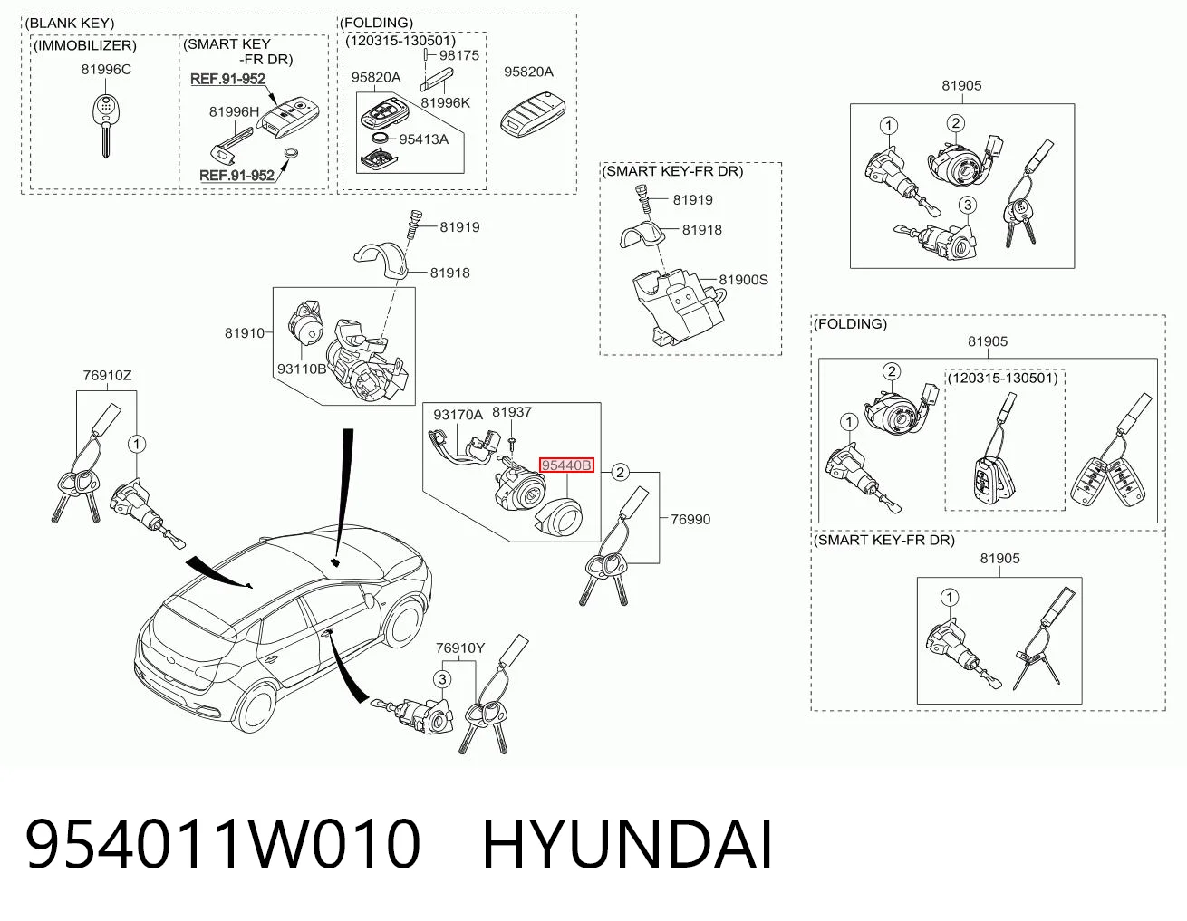954011W010 Hyundai/Kia