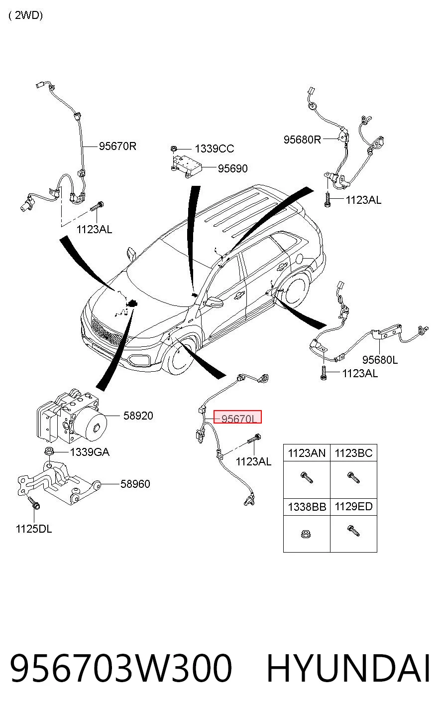 956703W300 Hyundai/Kia