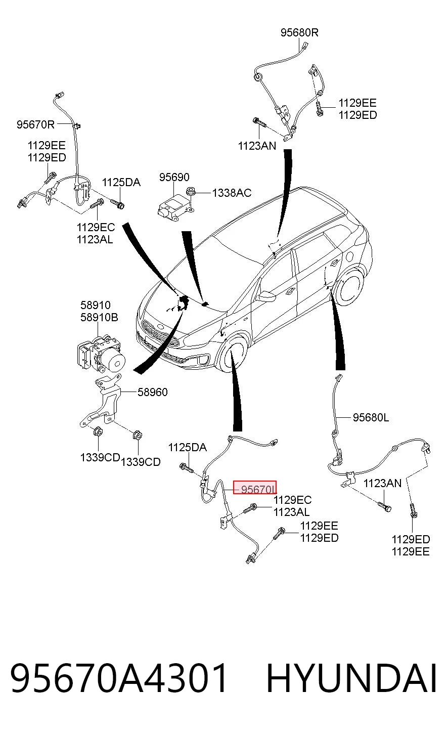 95670A4301 Hyundai/Kia
