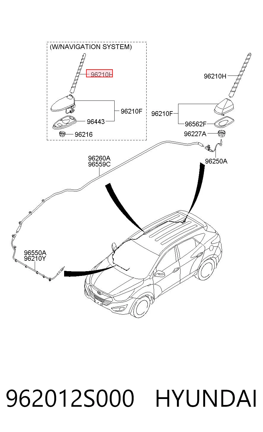 962012S000 Hyundai/Kia Antena