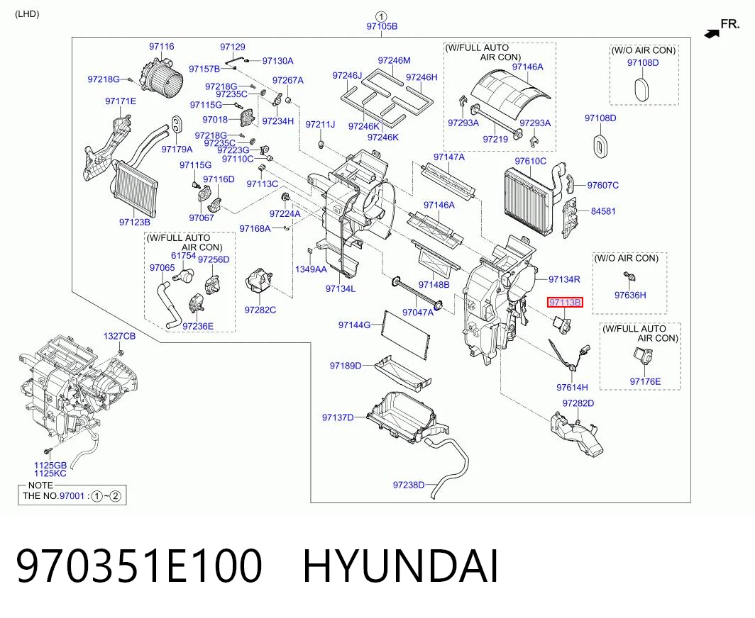 970351E100 Hyundai/Kia Resistor (resistência) de ventilador de forno (de aquecedor de salão)