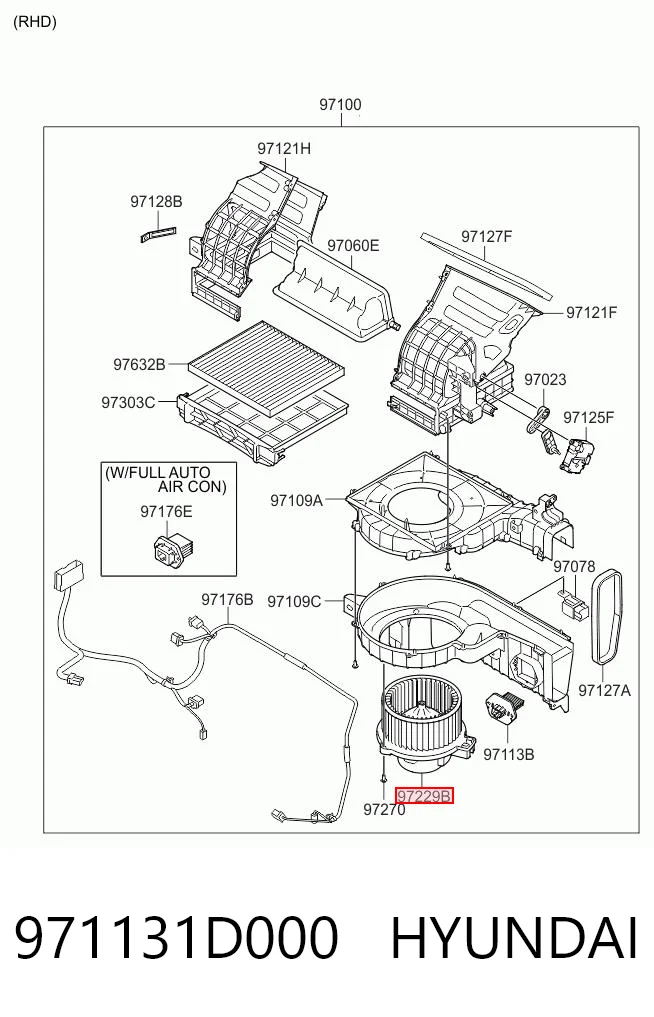Motor de ventilador de forno (de aquecedor de salão) para KIA Carens FG