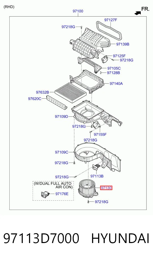Motor de ventilador de forno (de aquecedor de salão) Hyundai Tucson preço, a partir de 60,36 USD