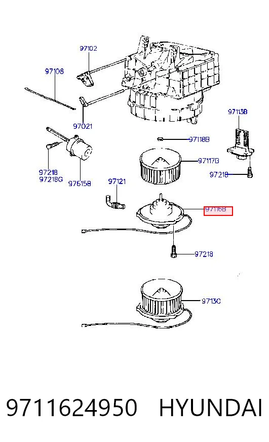 Compre Motor de ventilador de forno (de aquecedor de salão) Hyundai Coupe 1