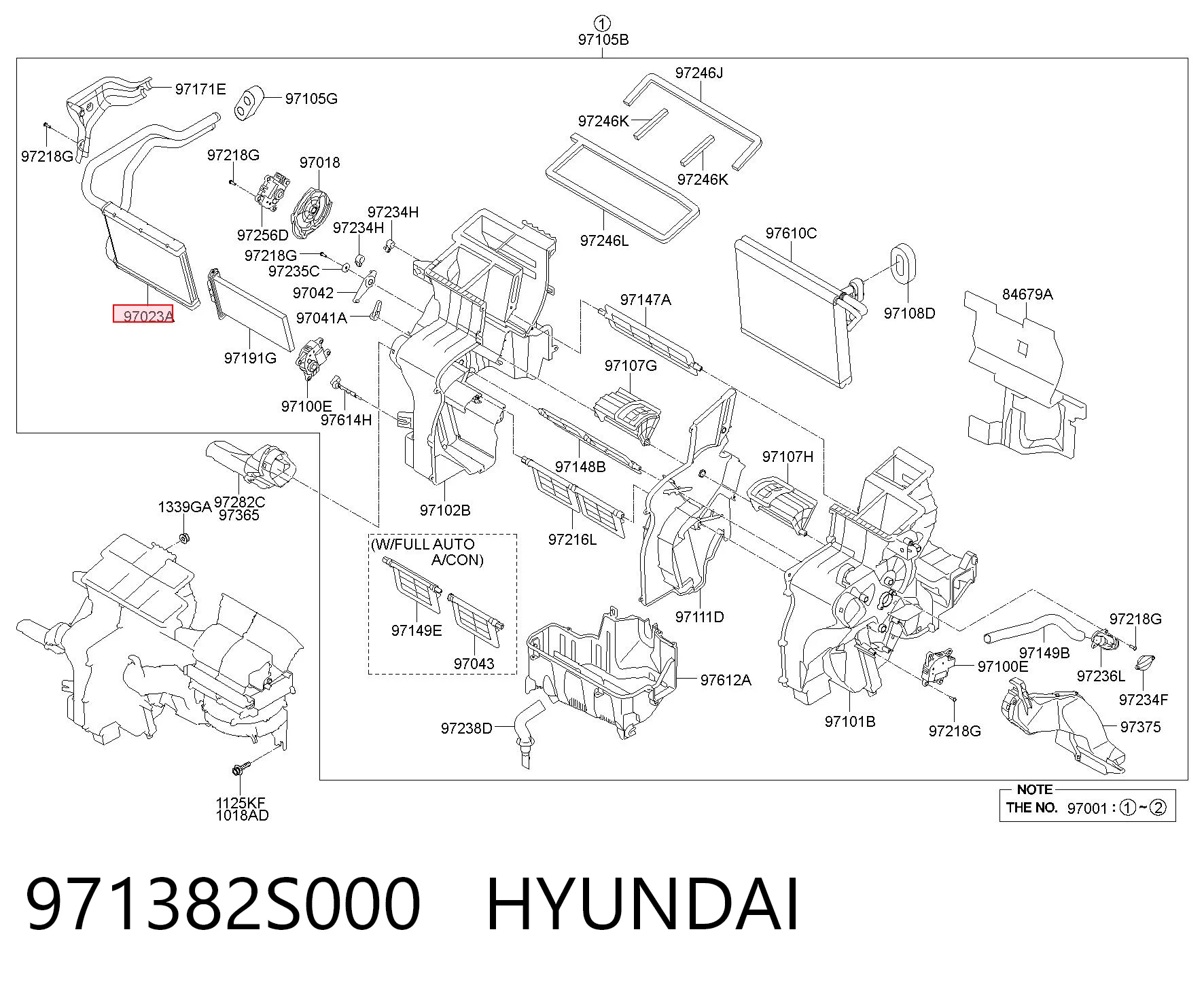 971382S000 Hyundai/Kia Radiador de forno (de aquecedor)