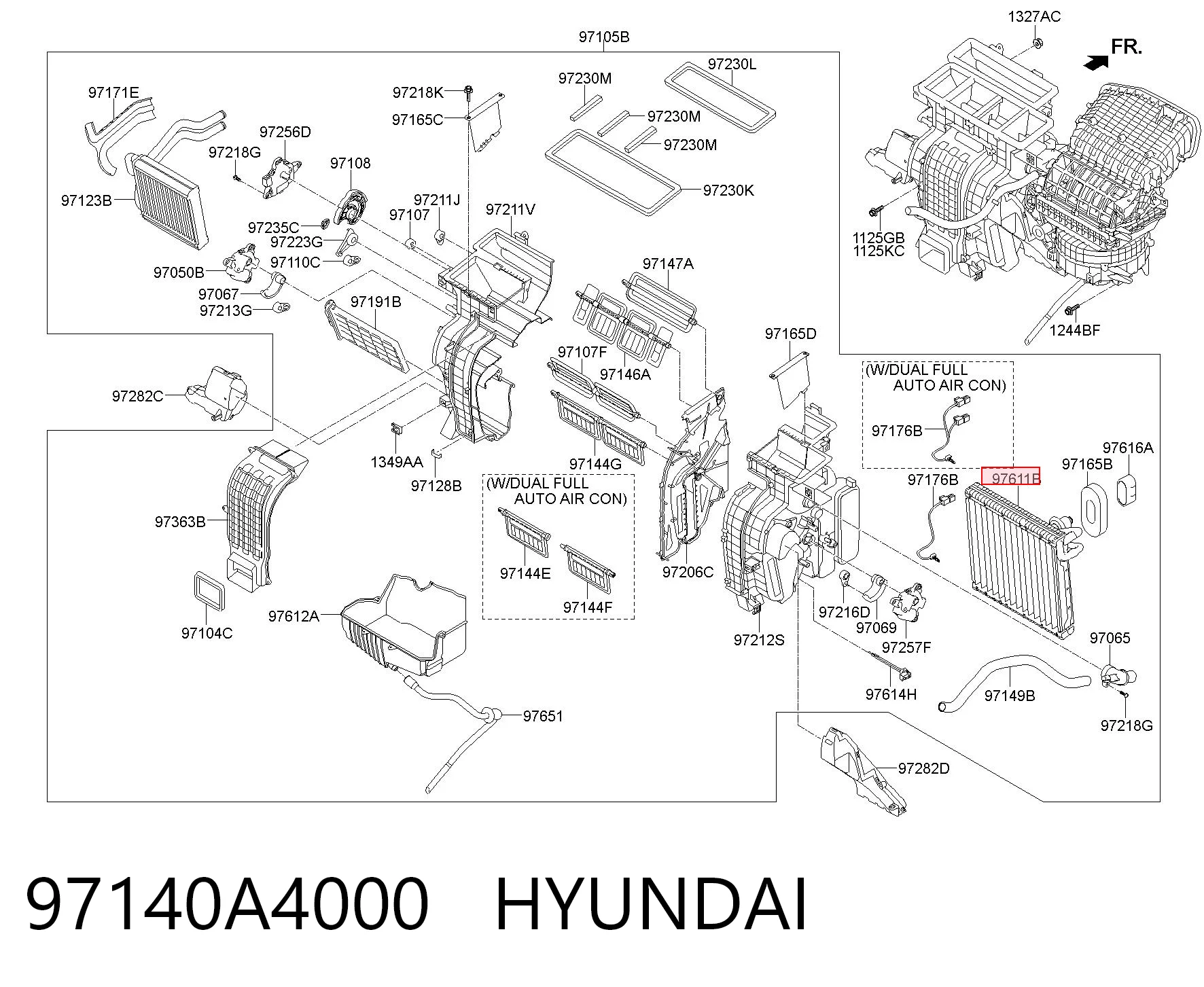 Vaporizador de aparelho de ar condicionado para KIA Carens III 