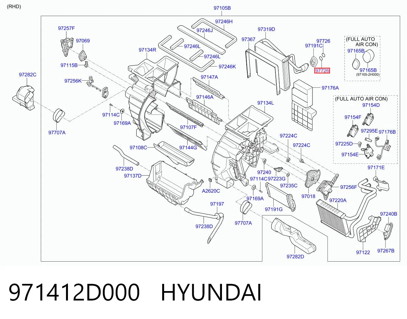 971412D000 Hyundai/Kia Vedante anular de mangueira do compressor de retorno
