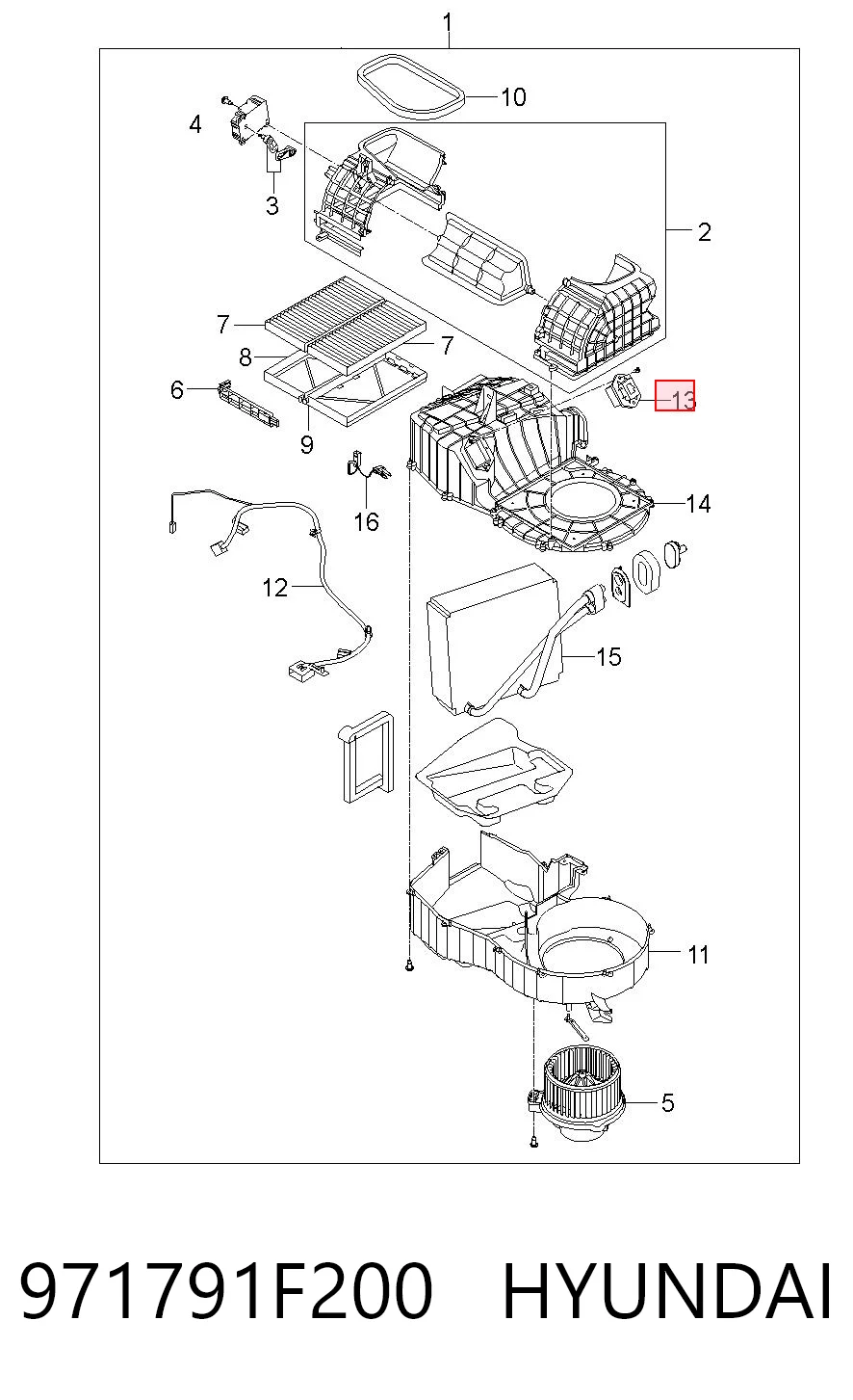 971791F200 Hyundai/Kia Resistor (resistência) de ventilador de forno (de aquecedor de salão)