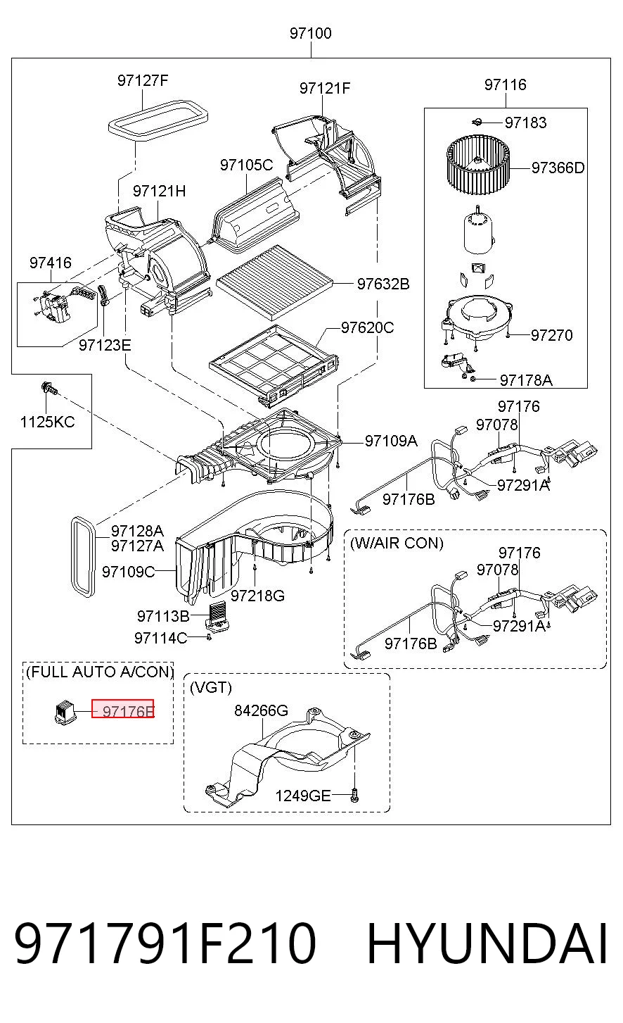 971791F210 Hyundai/Kia Resistor (resistência) de ventilador de forno (de aquecedor de salão)