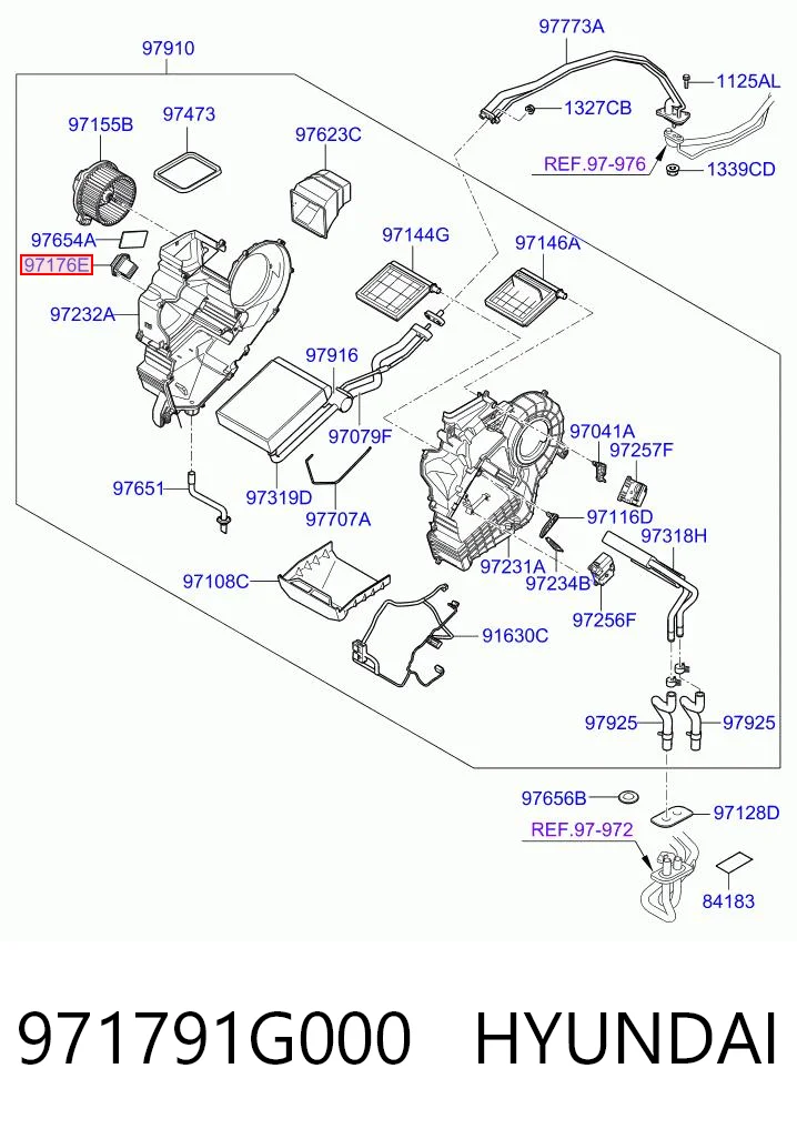 971791G000 Hyundai/Kia Resistor (resistência) de ventilador de forno (de aquecedor de salão)