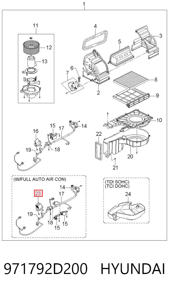 971792D200 Hyundai/Kia Resistor (resistência) de ventilador de forno (de aquecedor de salão)