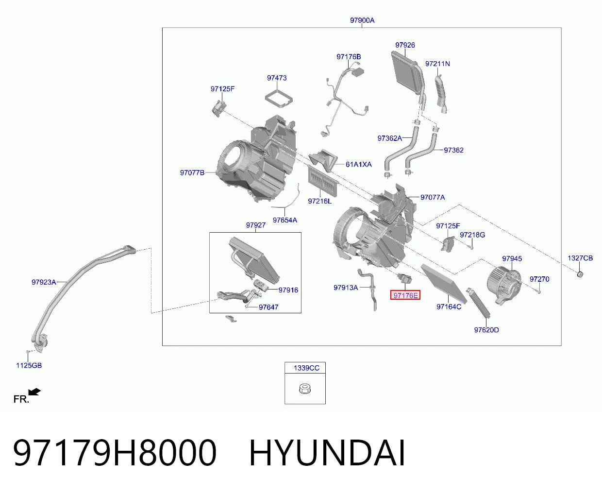 97179H8000 Hyundai/Kia Resistor (resistência) de ventilador de forno (de aquecedor de salão)