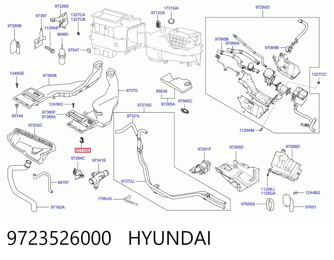 9723526000 Hyundai/Kia Resistor (resistência) de ventilador de forno (de aquecedor de salão)