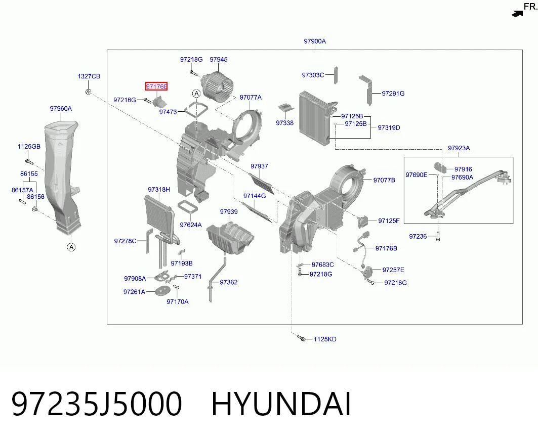 97235J5000 Hyundai/Kia Resistor (resistência) de ventilador de forno (de aquecedor de salão)