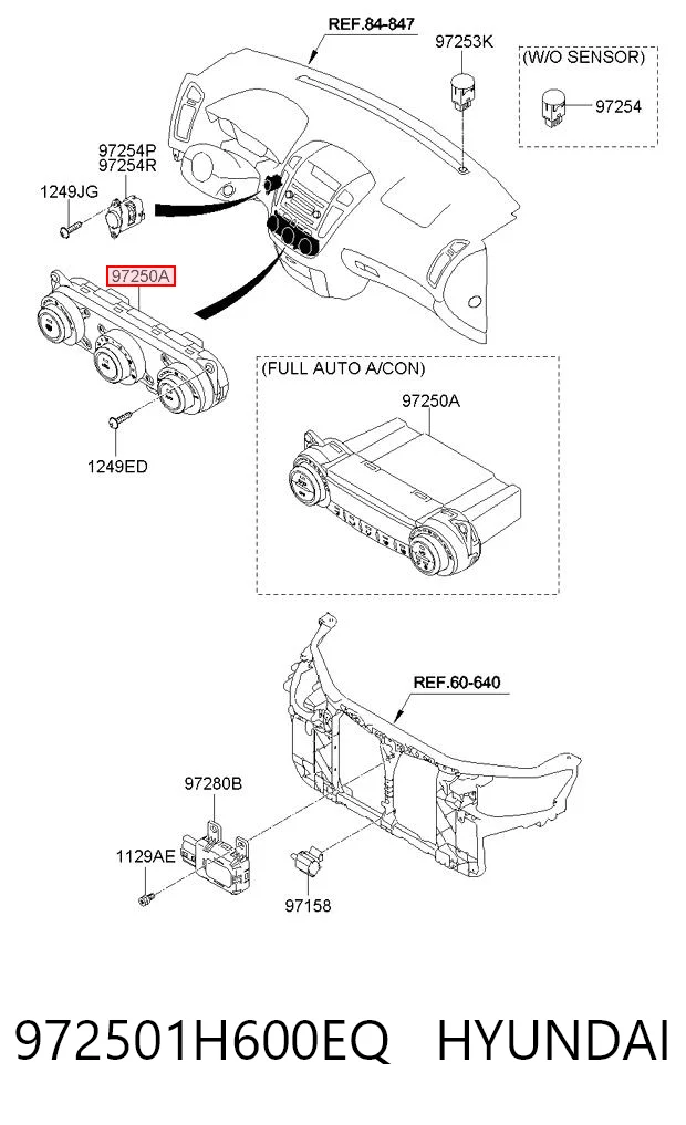 Unidade de controlo dos modos de aquecimento/condicionamento para KIA Ceed SPORT WAGON ED