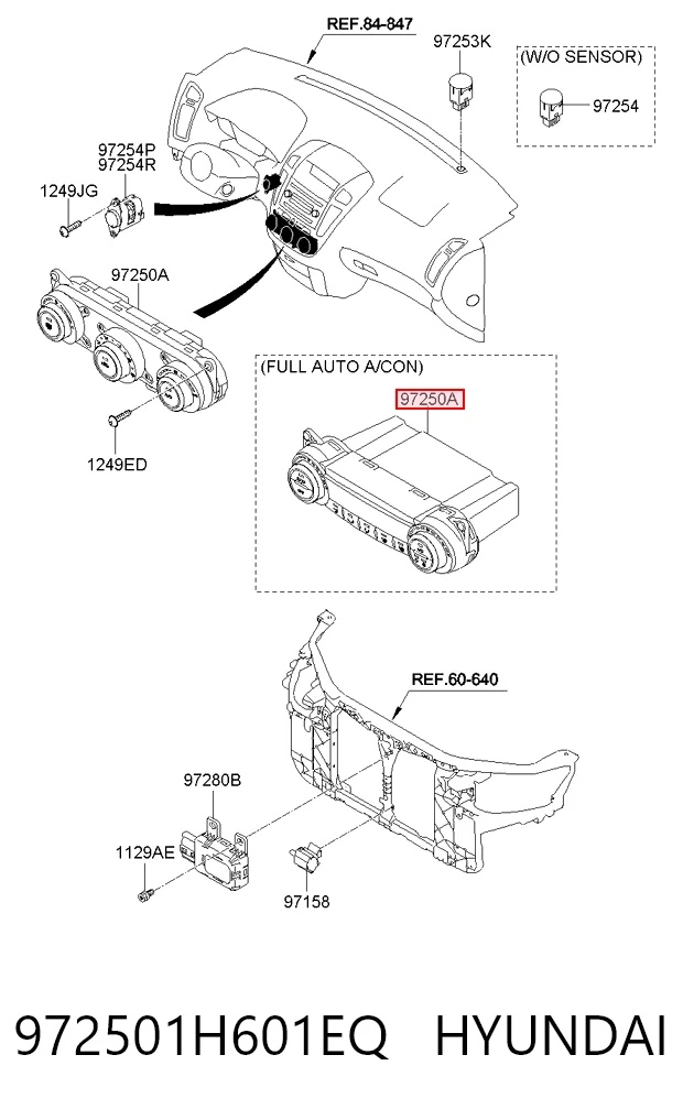 Unidade de controlo dos modos de aquecimento/condicionamento para KIA Ceed SPORT WAGON ED