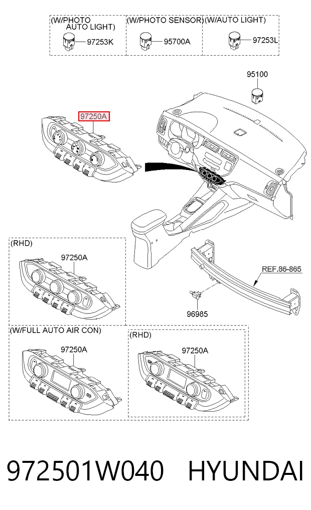 Unidade de controlo dos modos de aquecimento/condicionamento KIA Rio III UB ao melhor preço