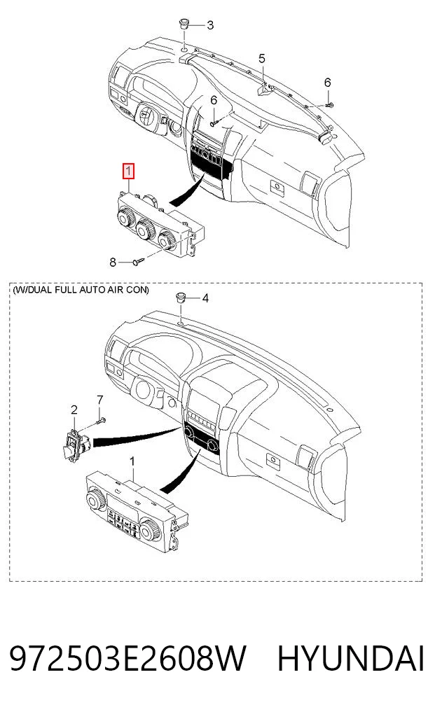Unidade de controlo dos modos de aquecimento/condicionamento KIA Sorento  JC ao melhor preço