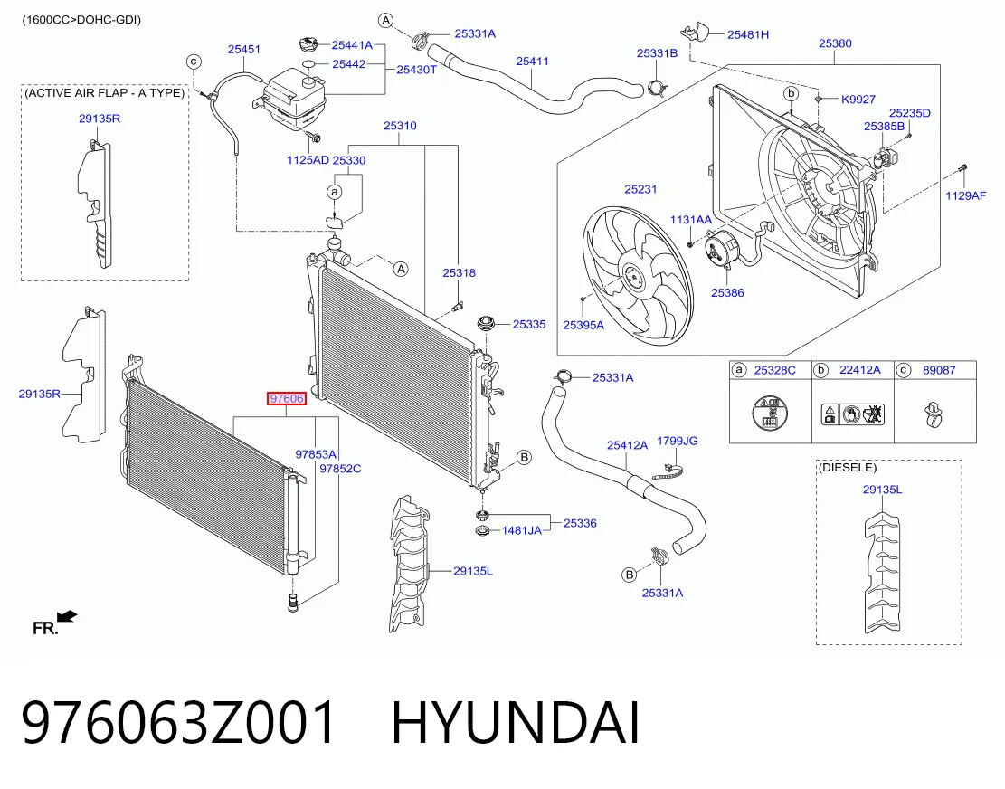 Radiador de aparelho de ar condicionado para Hyundai I40 VF