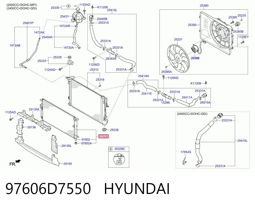97606D7550 Hyundai/Kia
