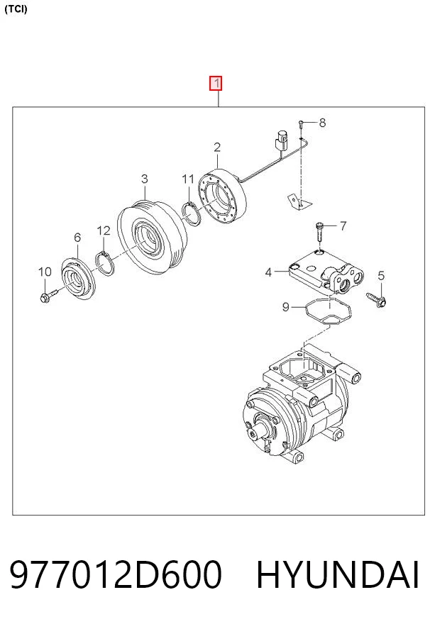 977012D600 Hyundai/Kia Compressor de aparelho de ar condicionado