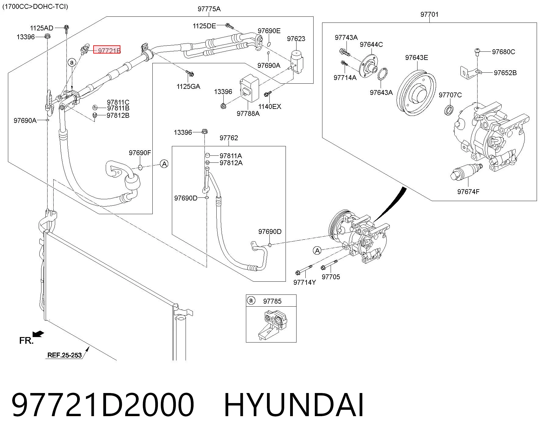  Sensor de pressão absoluta de aparelho de ar condicionado KIA Rio IV sedan (FB, SC) (2016 - 2026) IV