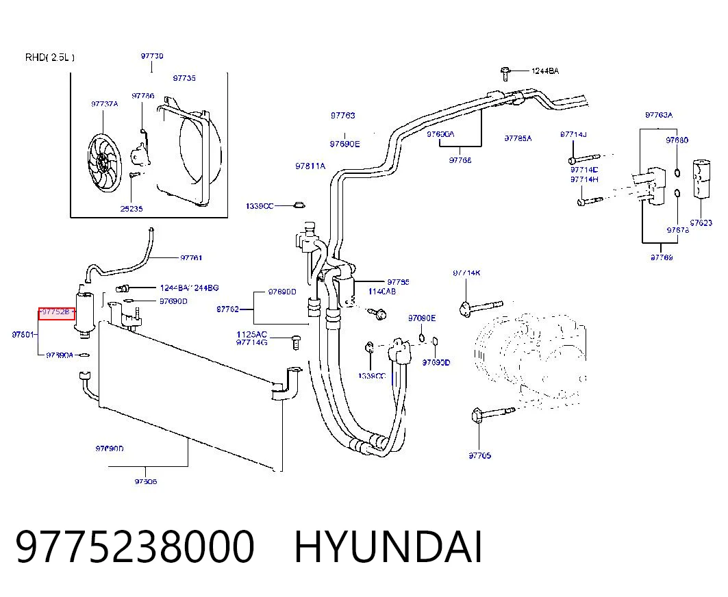 Sensor de pressão absoluta de aparelho de ar condicionado para Hyundai Sonata IV EU4