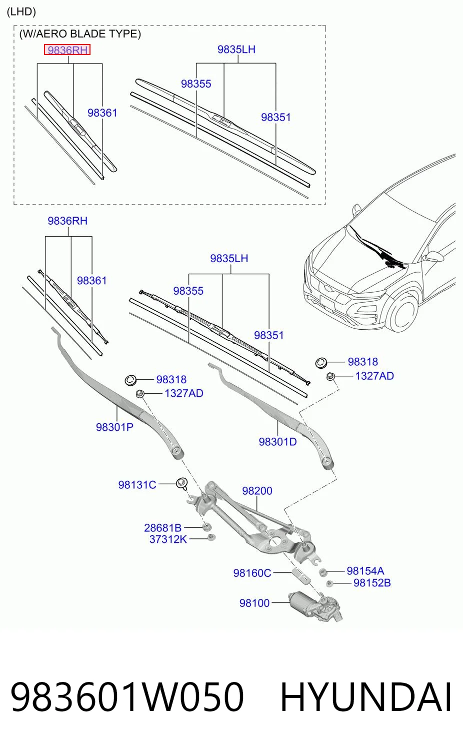 983601W050 Hyundai/Kia