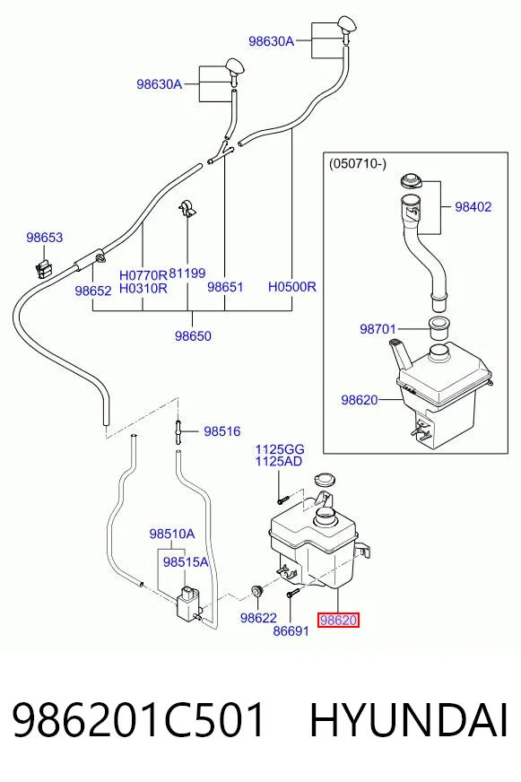Tanque de fluido para lavador de vidro Hyundai Getz  TB ao melhor preço