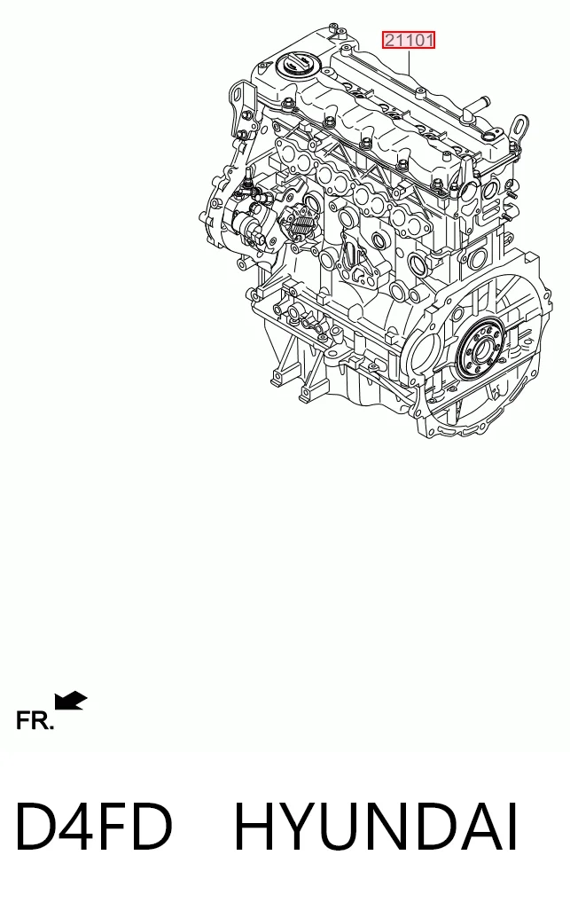 D4FD Hyundai/Kia Motor montado
