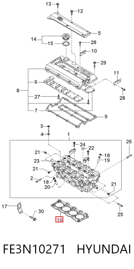 Compre FE3N10271 Mazda Vedante de cabeça de motor (CBC)