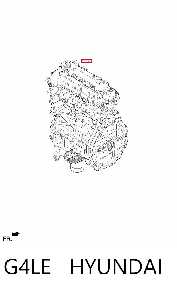 G4LE Hyundai/Kia Motor montado