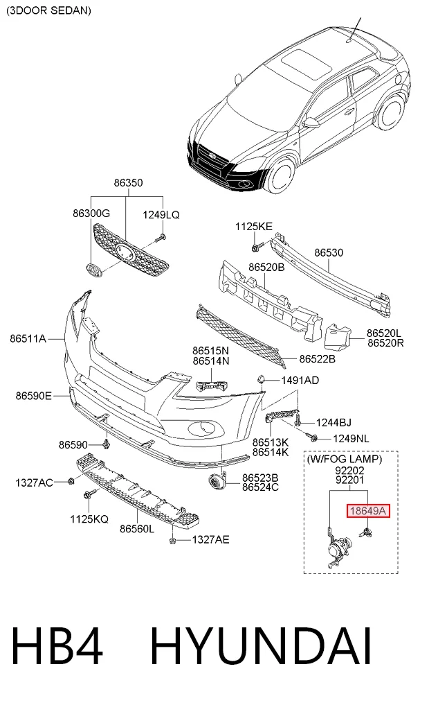 HB4 Hyundai/Kia Filtro de combustível