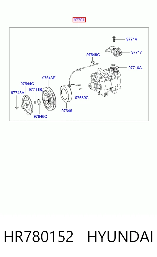 Compressor de aparelho de ar condicionado Hyundai Galloper  JK