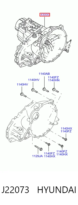 Caixa de Mudança montada (caixa mecânica de velocidades) para Hyundai Accent II LC