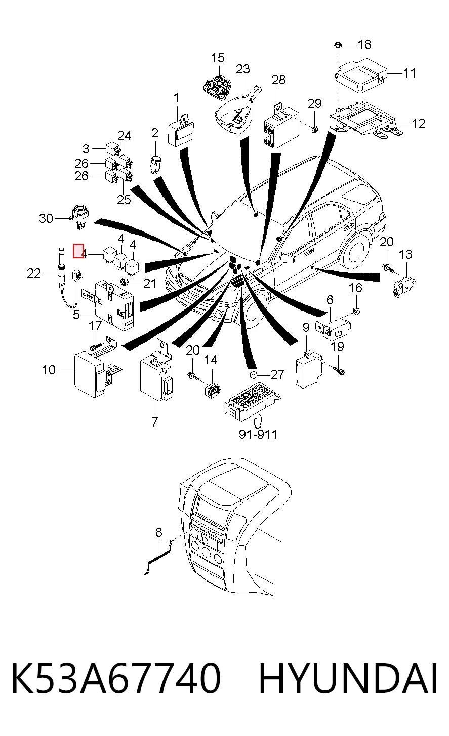 Relê de pisca-pisca para KIA Picanto I BA