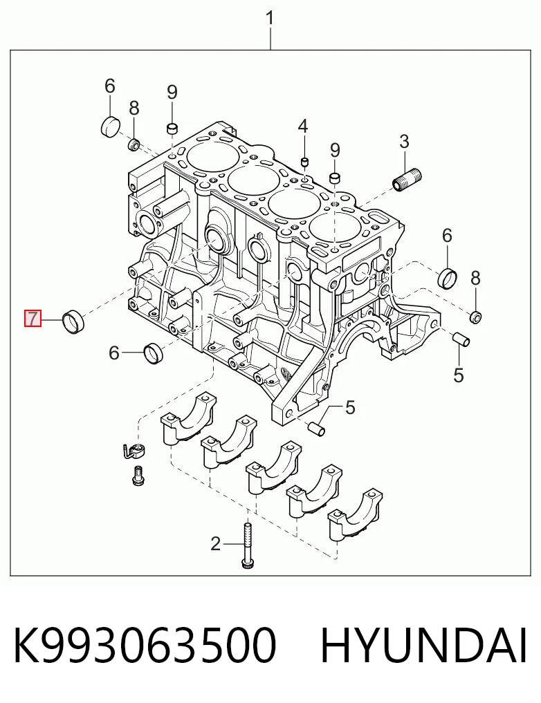 Tampão CBC/do bloco de cilindros para Mazda 323 F IV BG