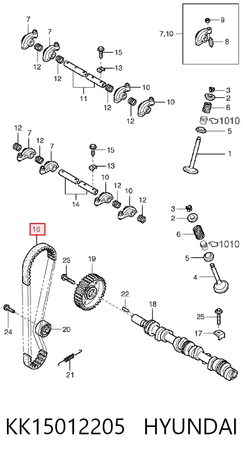 Correia do mecanismo de distribuição de gás para Mazda 323 BG