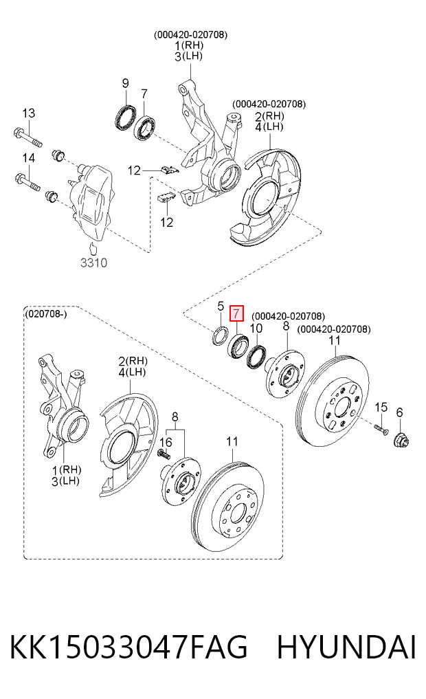 Rolamento de cubo dianteiro KIA Rio preço, a partir de 17,94 USD
