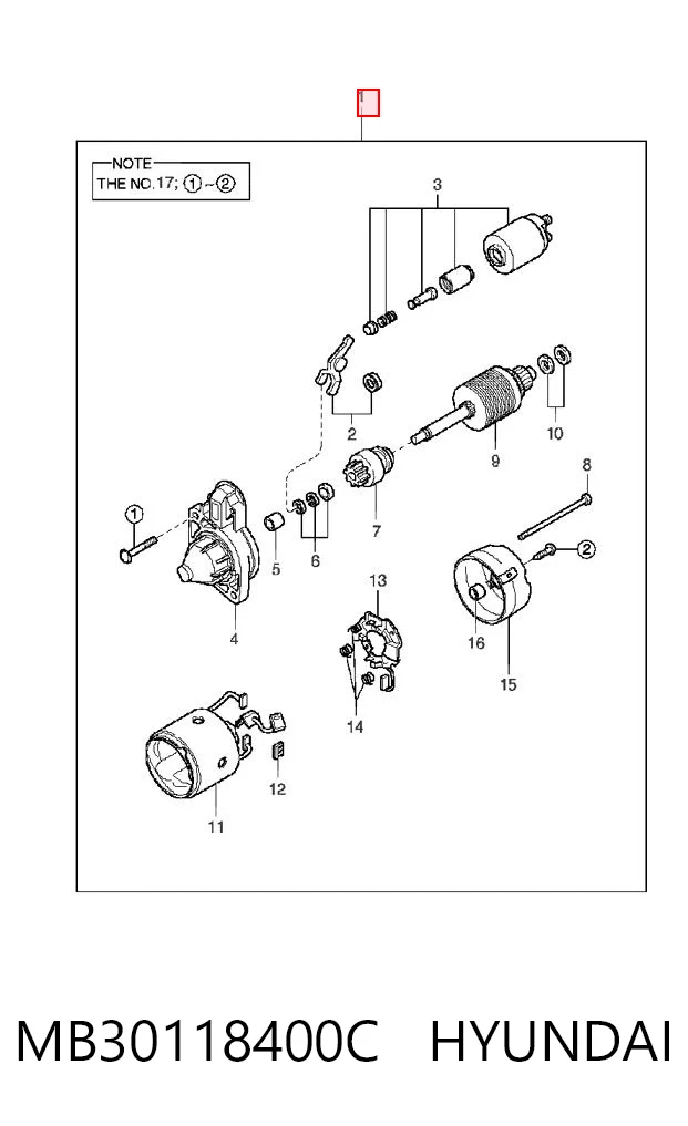 Motor de arranco M001T71811 Mitsubishi