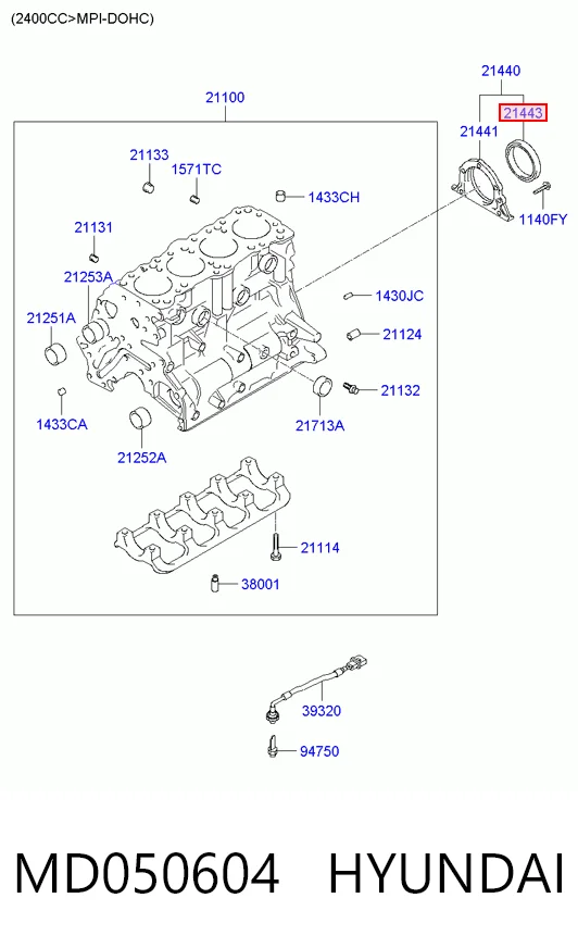 Compre AM0111399 Mazda Vedação traseira de cambota de motor