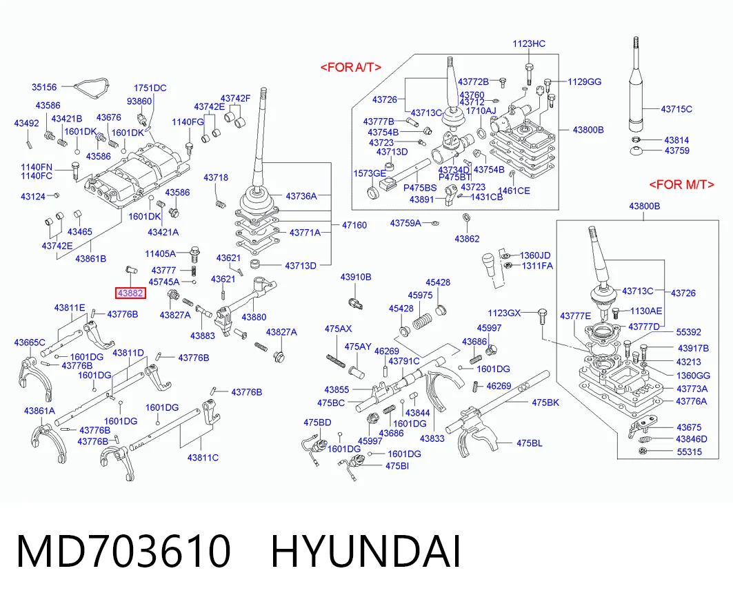 MD703610 Hyundai/Kia