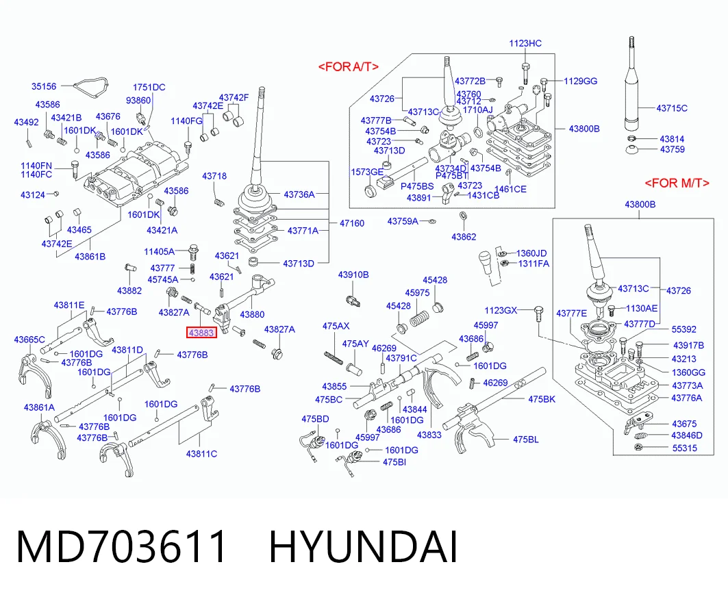 MD703611 Hyundai/Kia