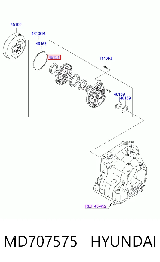 Bucim de bomba de óleo da Caixa Automática de Mudança MD707575 Chrysler