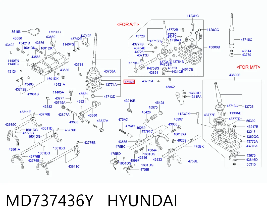 Avalanca de mudança para Hyundai Galloper JK