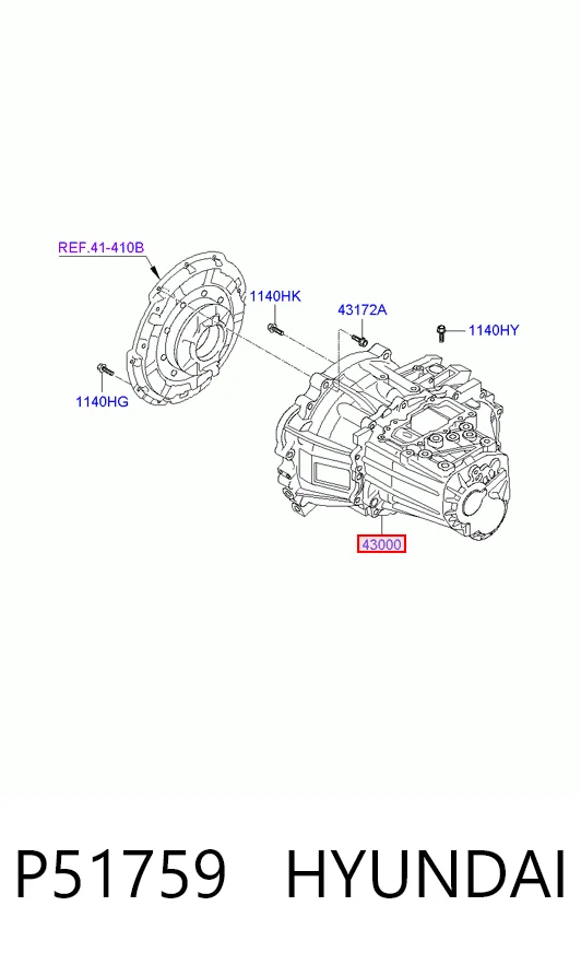 Caixa de Mudança montada (caixa mecânica de velocidades) para Hyundai Getz  