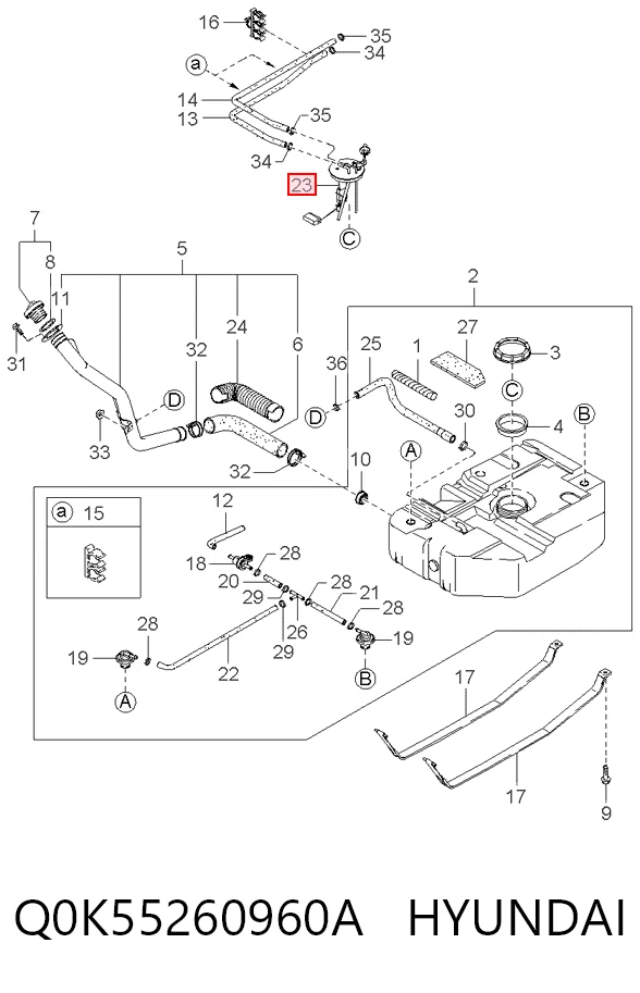 Sensor do nível de combustível no tanque KIA Carnival I UP ao melhor preço