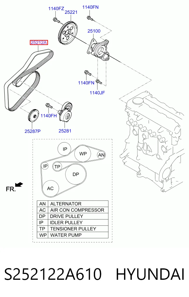 S252122A610 Hyundai/Kia