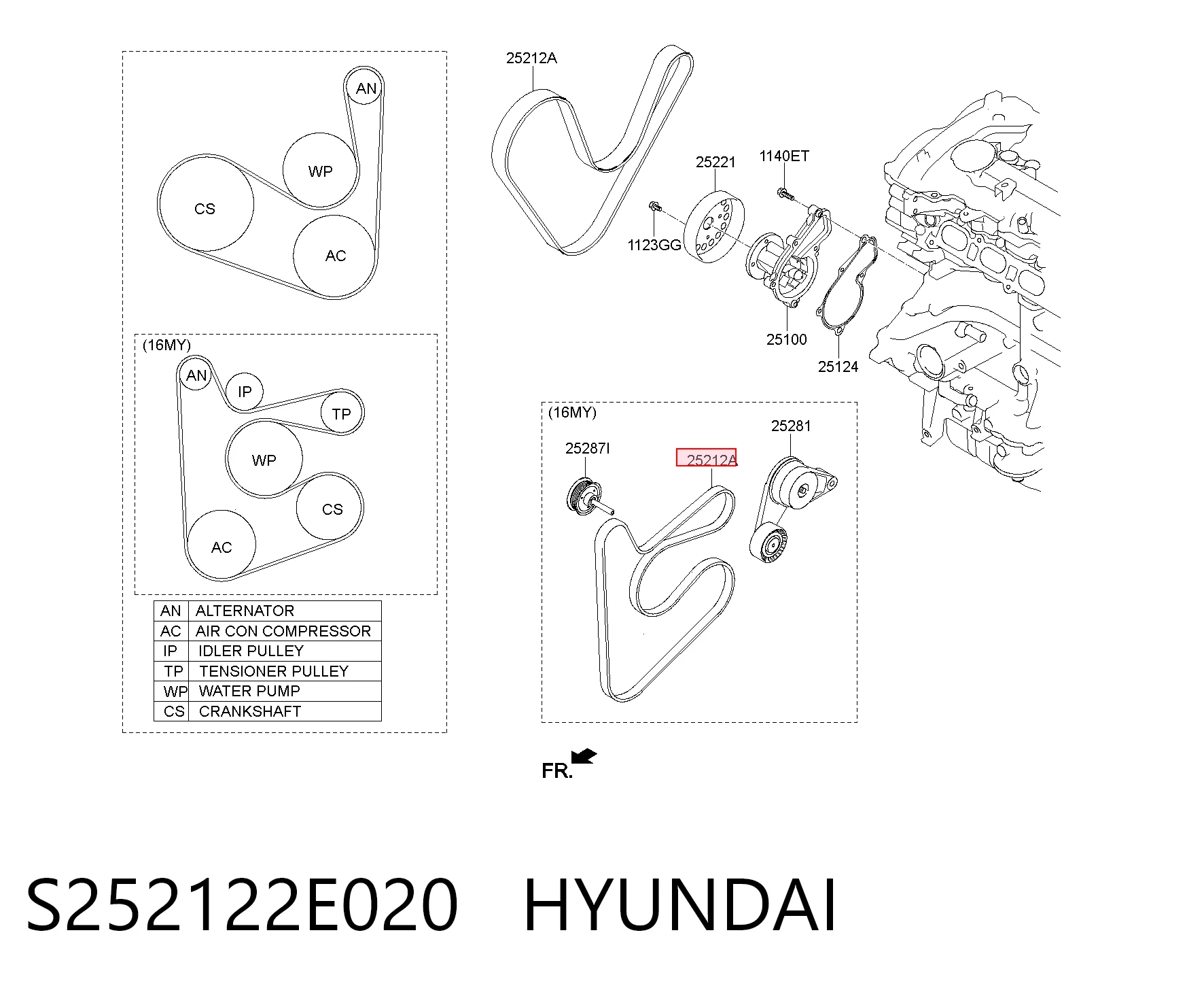 S252122E020 Hyundai/Kia