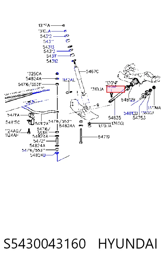 Amortecedor dianteiro para Hyundai H100  P
